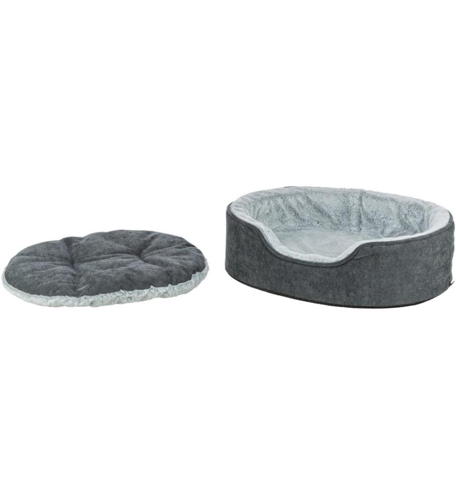 TRIXIE - Lit Vital Lino Soft Ovale, gris, 60 x 45 cm