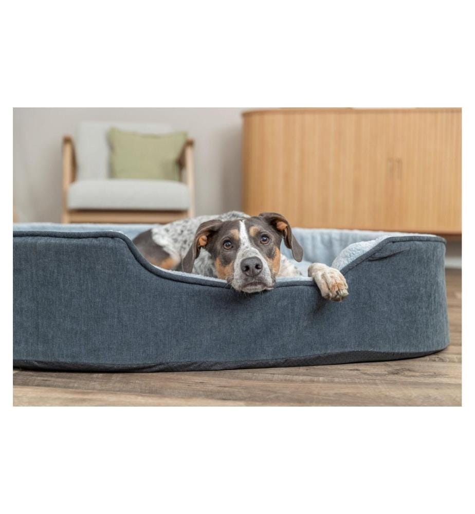 TRIXIE - Lit Vital Lino Soft Ovale, gris, 60 x 45 cm