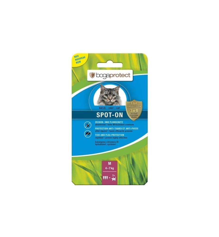 BOGAR - Gouttes anti-parasite bogaprotect Spot-on Chats M