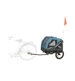 Trixie Fahrradanhänger Blau-Grau, 81 x 102 x 102/145 cm