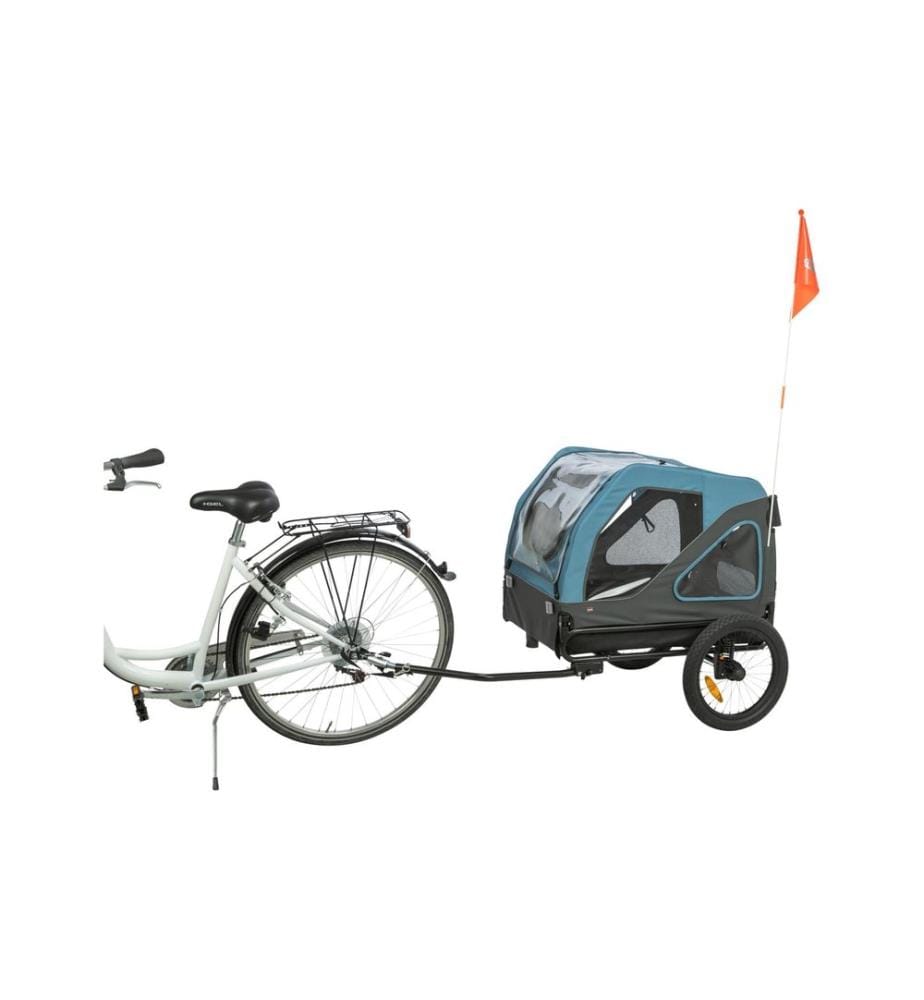 Trixie Fahrradanhänger Blau-Grau, 81 x 102 x 102/145 cm