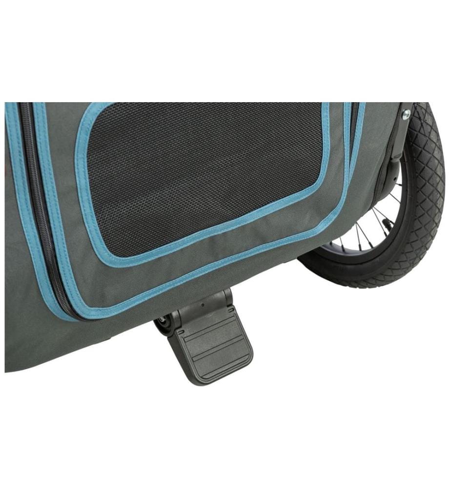 Trixie Fahrradanhänger Blau-Grau, 81 x 102 x 102/145 cm