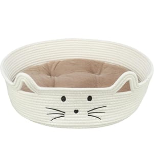 Trixie Katzenkorb Rund, ø 45 cm, weiss hellbraun