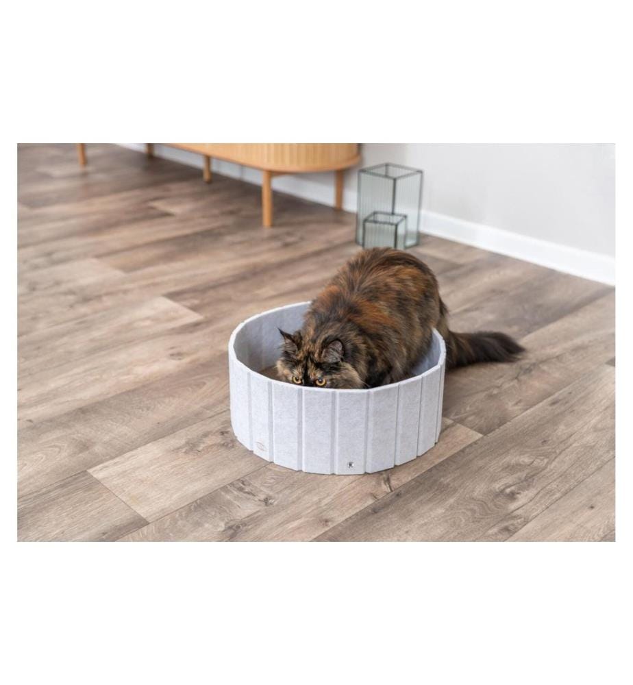 Trixie Kratzbett mit Filzrand Katzenminze ø 38 x 16 cm creme
