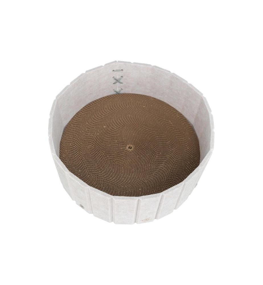 Trixie Kratzbett mit Filzrand Katzenminze ø 38 x 16 cm creme