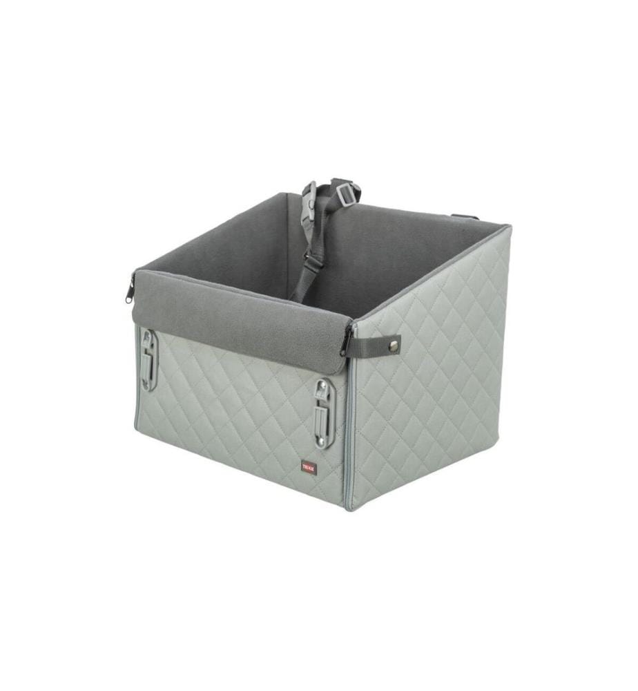 Trixie Siège de voiture surélevé, parois fixes, 32 x 28.5 x 41 cm, gris