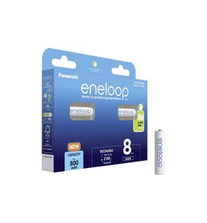 PANASONIC - Batterie Eneloop BK-4MCDE/8BE NiMH AAA 800 mAh, 8 Pièce/s
