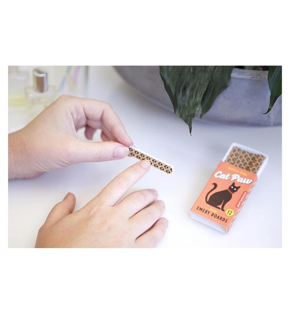 KIKKERLAND - Nagelfeile Cat Paw Match Box Emery Boards 12 Stück