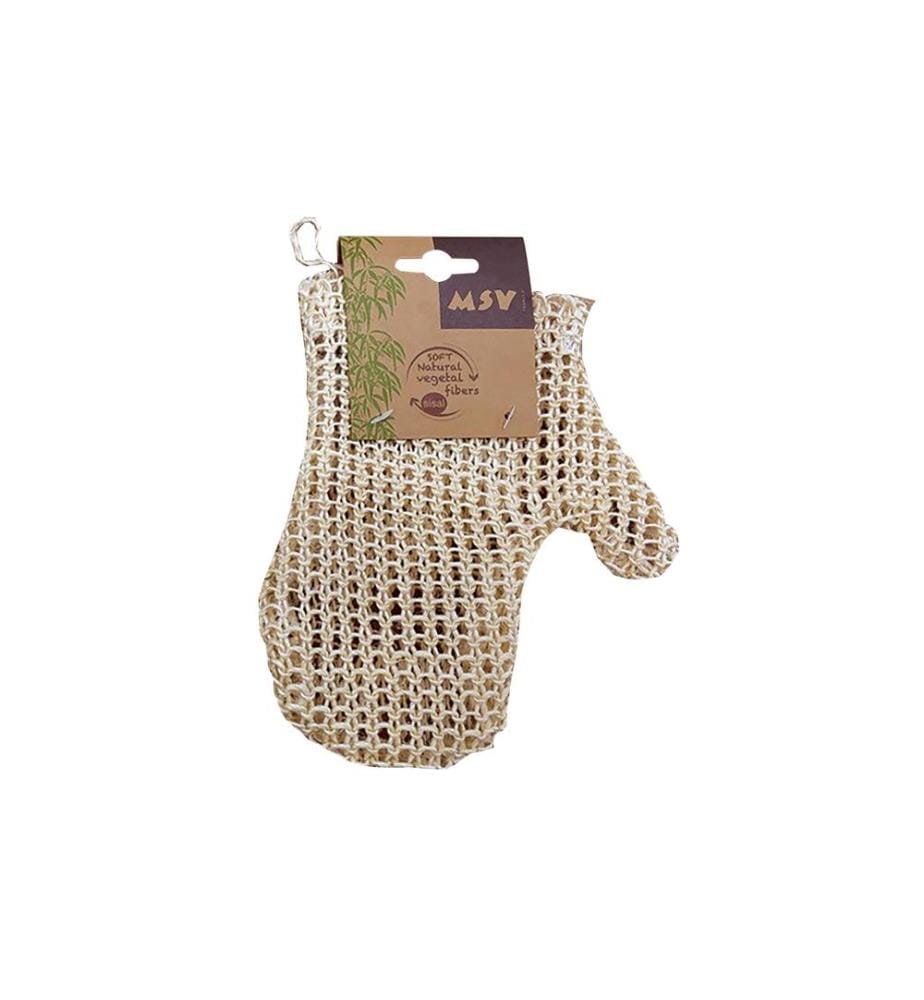 MSV - Peelinghandschuh aus Sisal 25 x 16 cm, Weiss