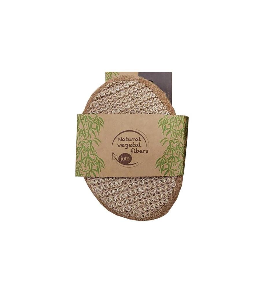 MSV - Peelingschwamm aus Jute 17.5 x 10.3 cm, Braun