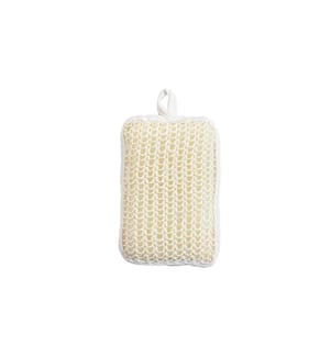MSV - Peelingschwamm aus Sisal 18.5 x 10.5 cm, Weiss