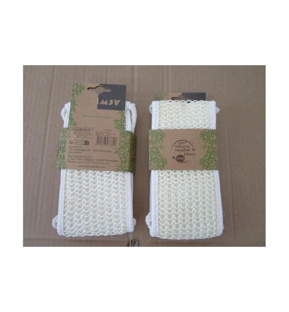 MSV - Eplucheur dorsal en sisal 60 x 10 cm, blanc