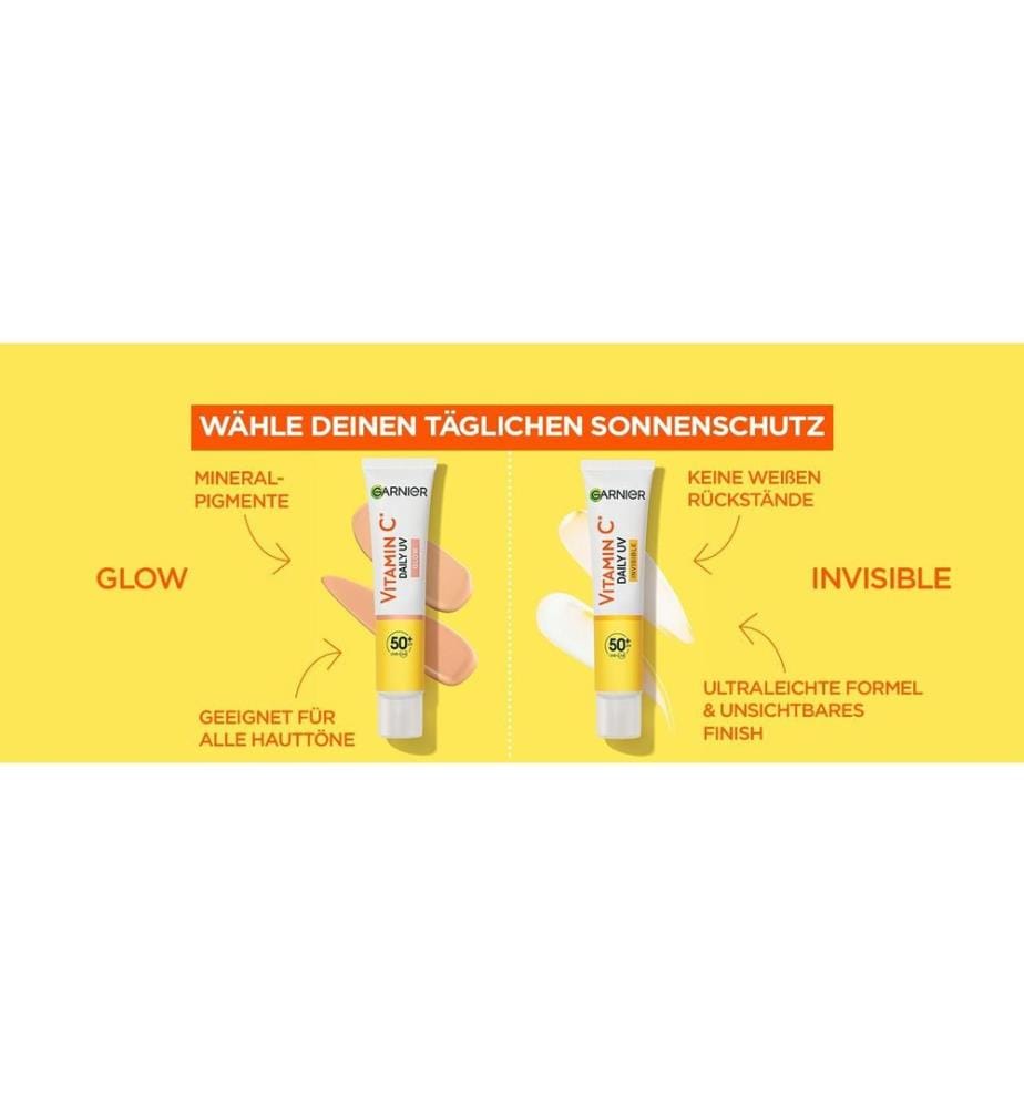 Garnier - Crème solaire Vitamin C Fluide Tinted SPF50 30 ml