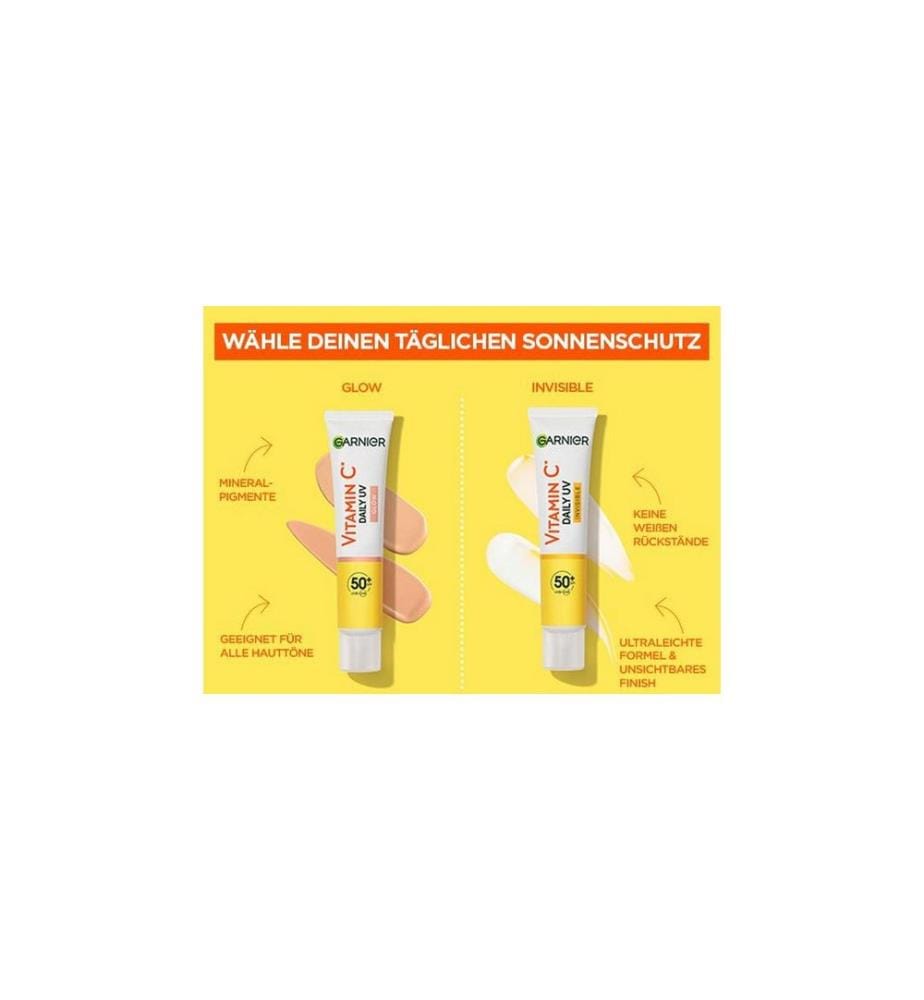 Garnier - Crème solaire Vitamin C Fluide Tinted SPF50 30 ml