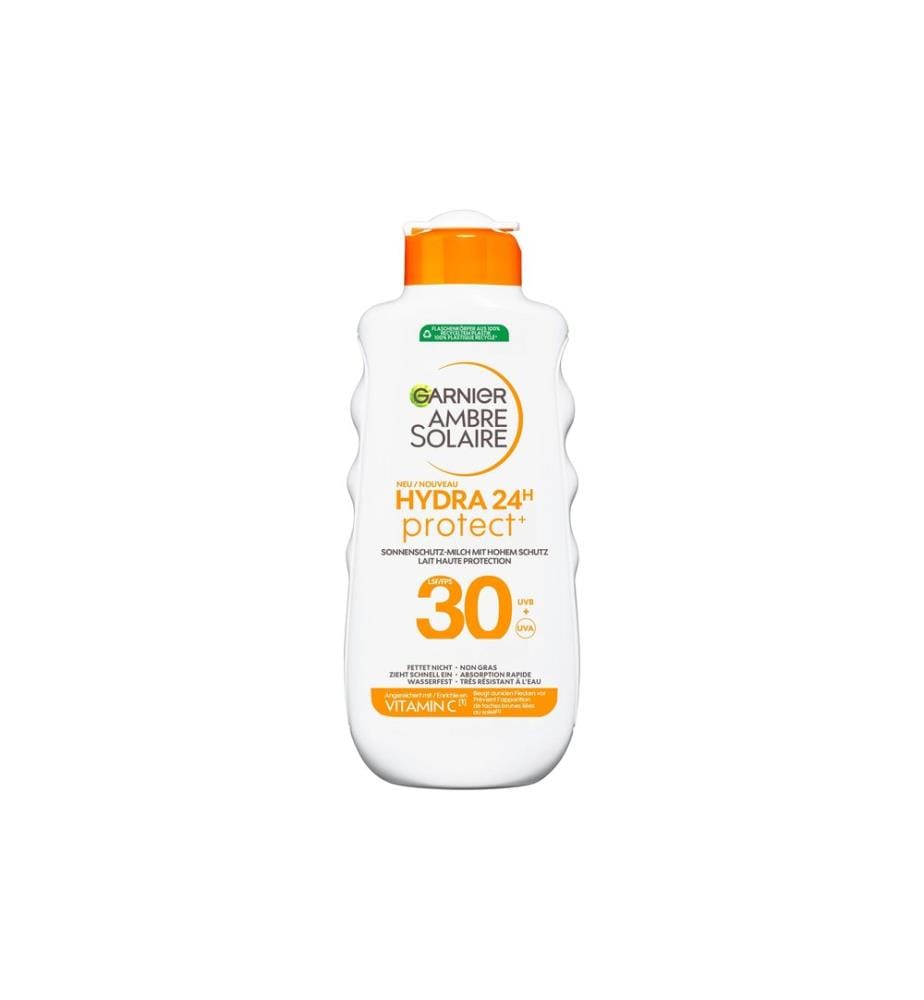 Garnier Ambre Solaire - Lait solaire Hydra Protect+ Protection solaire 24h SPF 30 175 ml