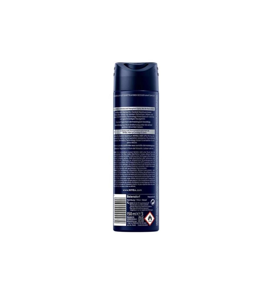 NIVEA MEN - Deo Spray Derma Dry Control Maximum 150 ml