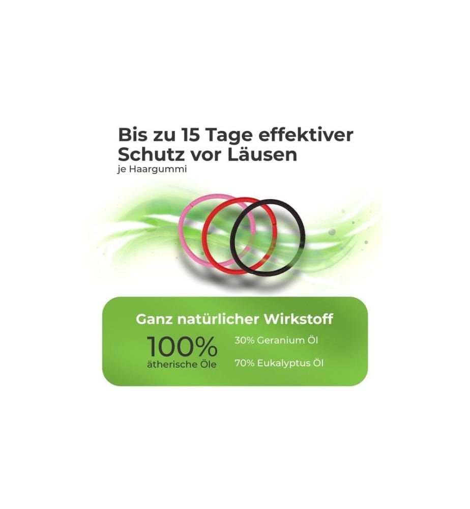 QUICK AID - Insektenabwehr Anti-Läuse Haargummi pink 4 Stück