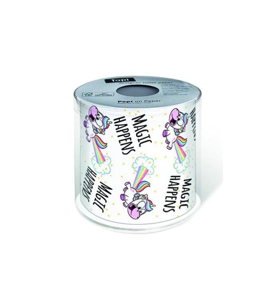 Paper + Design - Toilettenpapier Magic happens 1 Rollen, 3-lagig, Mehrfarbig