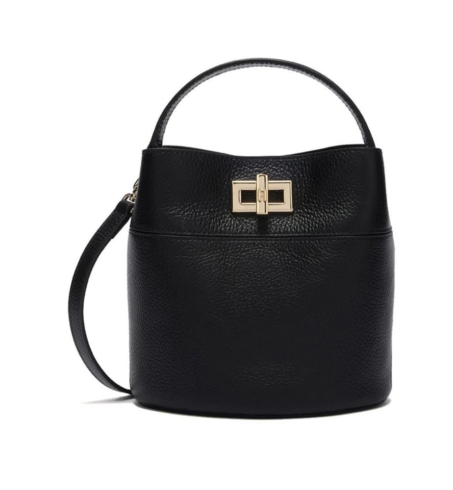 Amelia Mini Bucket Bag - Black