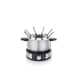 SEVERIN - Fondue-Set All-in-One 11 Teile, Schwarz/Silber