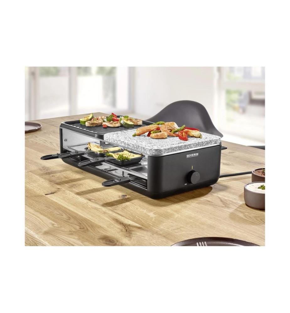 SEVERIN - Grill à raclette Black Line Lite RG 2366 8 personnes