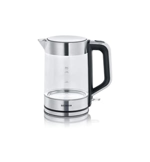 SEVERIN - Wasserkocher WK 3420 1.7 l, Schwarz/Silber
