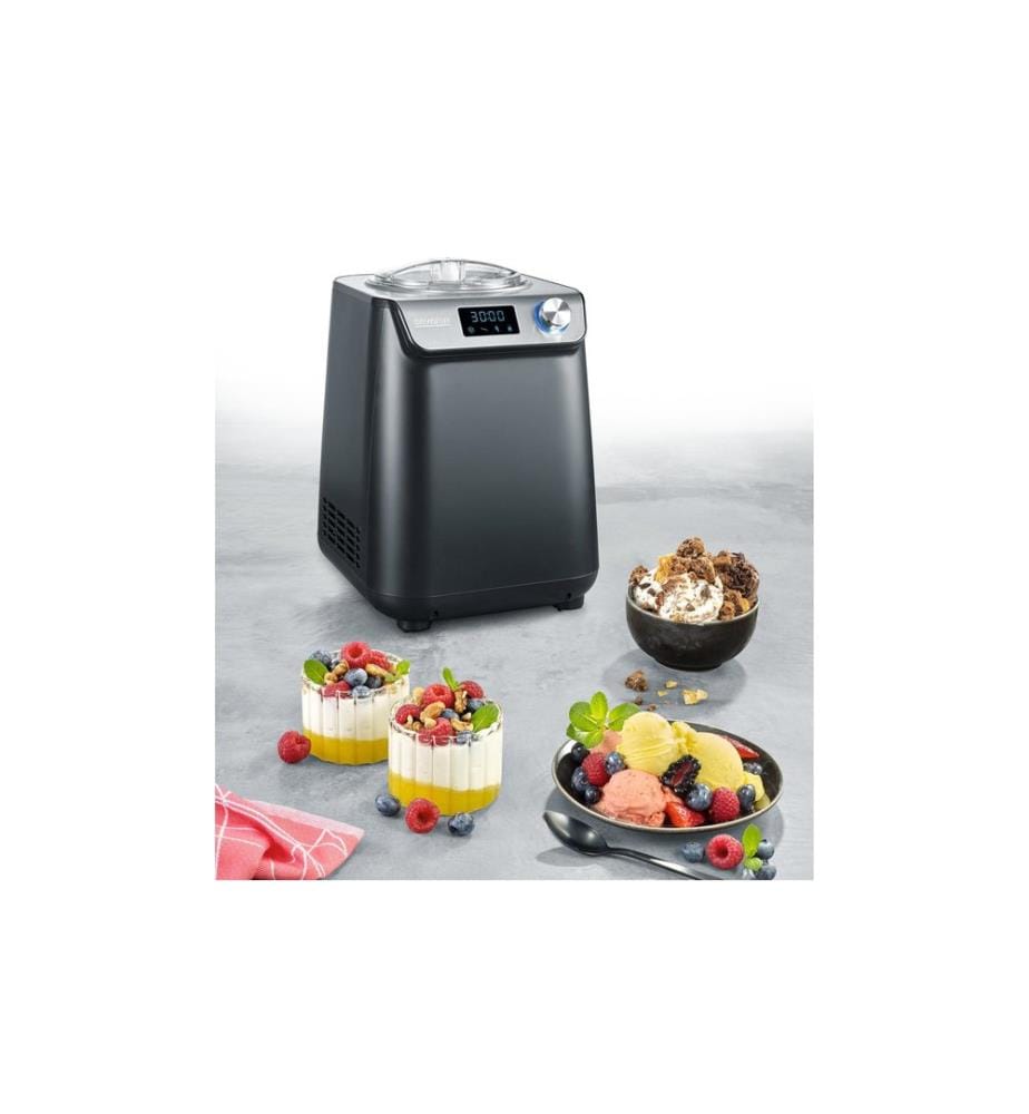 SEVERIN - Machine à glace EZ 7407 1.2 l, Noir/Argenté
