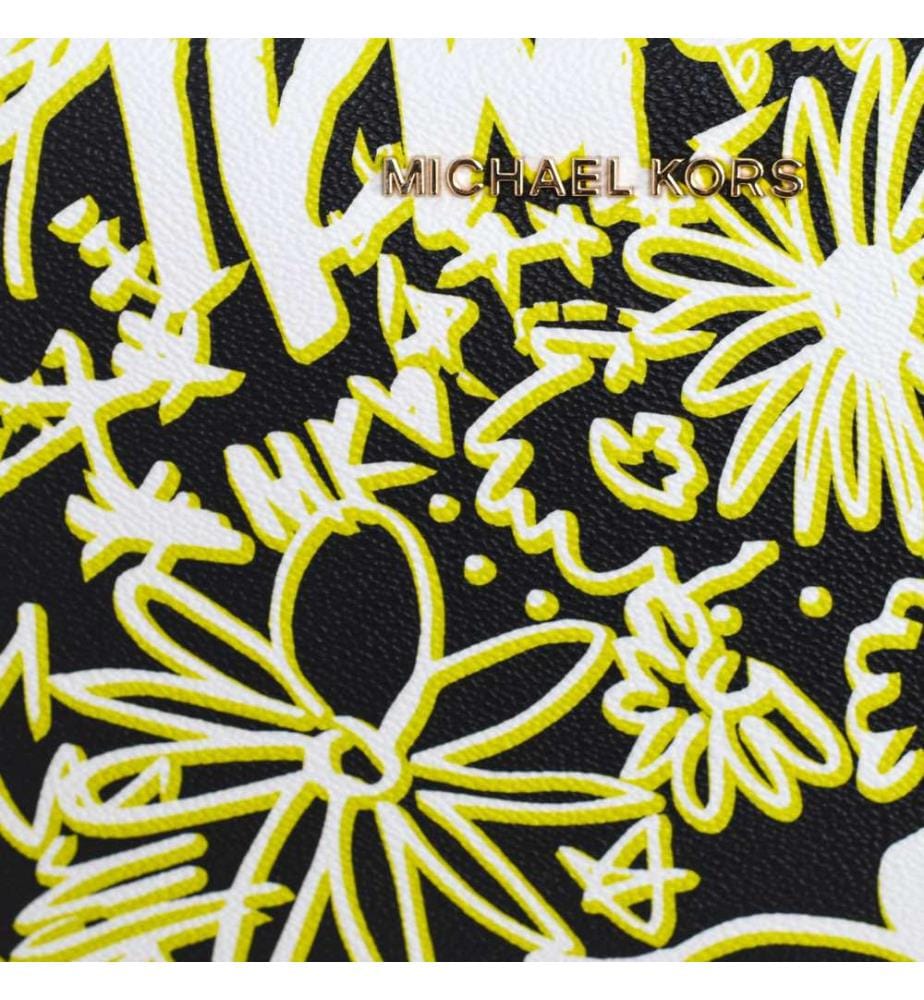 Graffiti-Schultertasche für Frauen - Schwarz / Grün