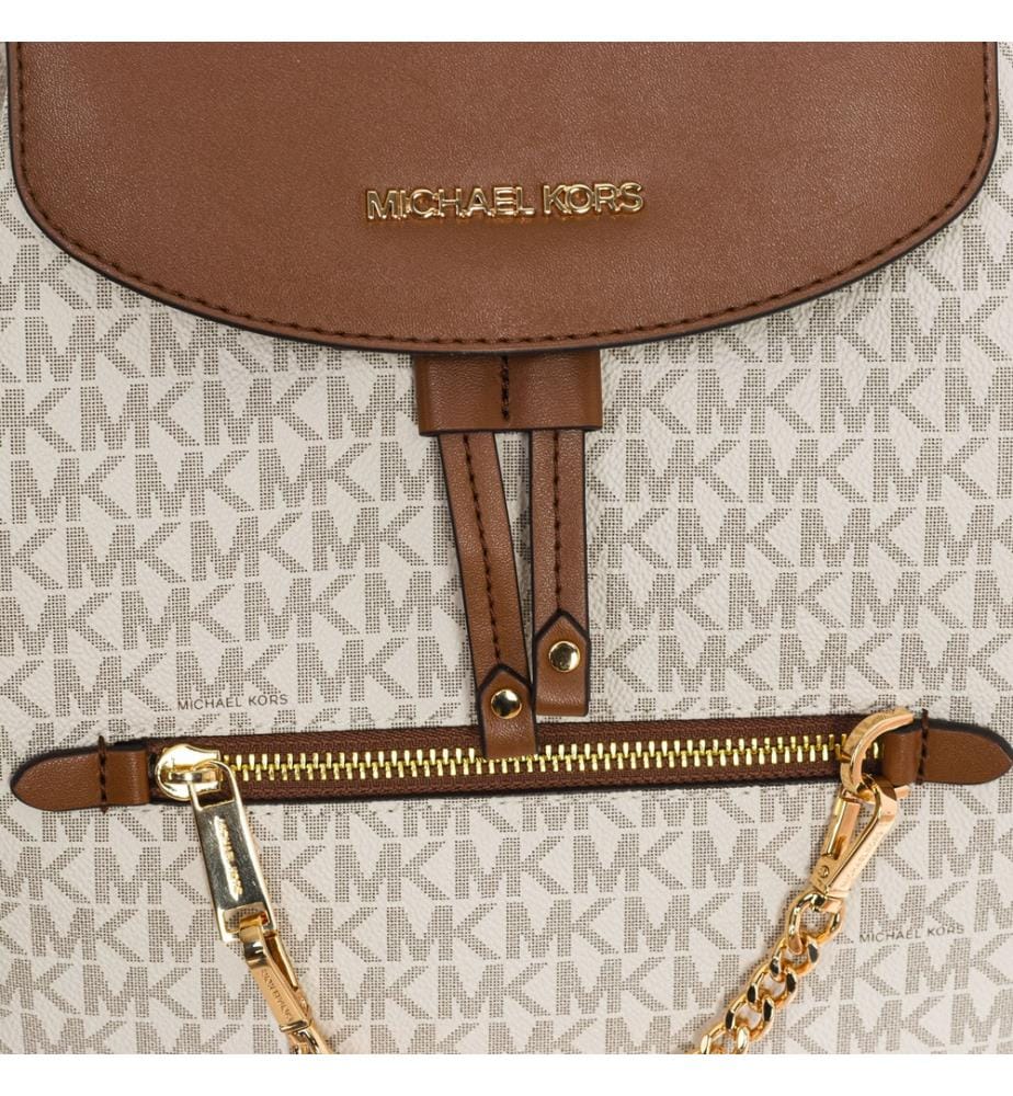 Jet Set Rucksack, Grösse M, mit Logo - Braun und Beige