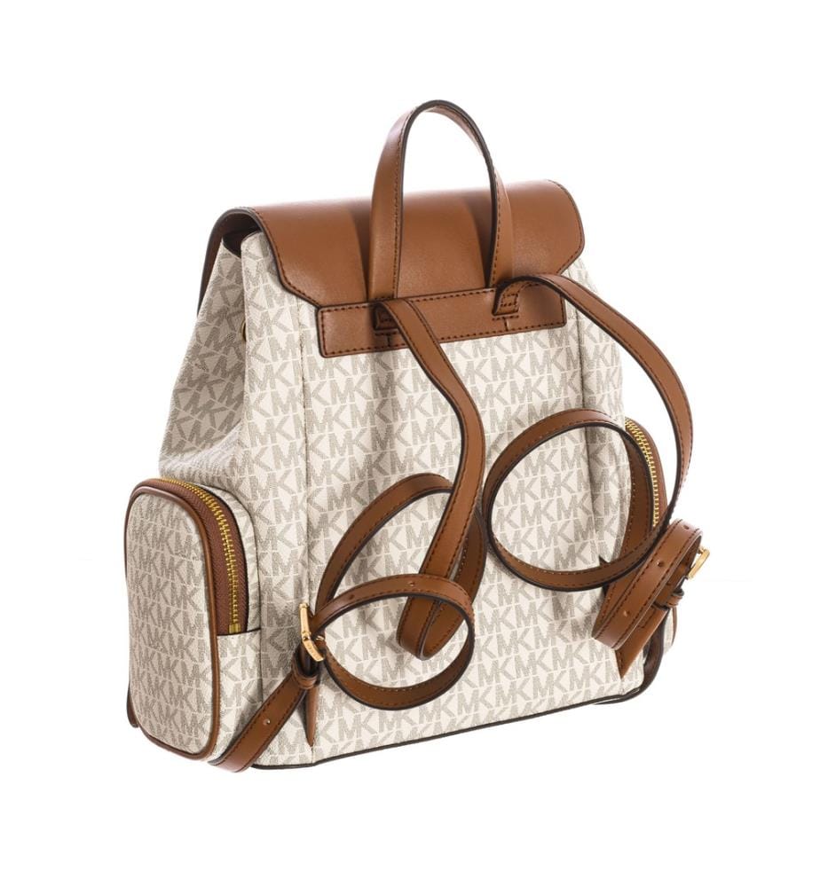 Jet Set Rucksack, Grösse M, mit Logo - Braun und Beige