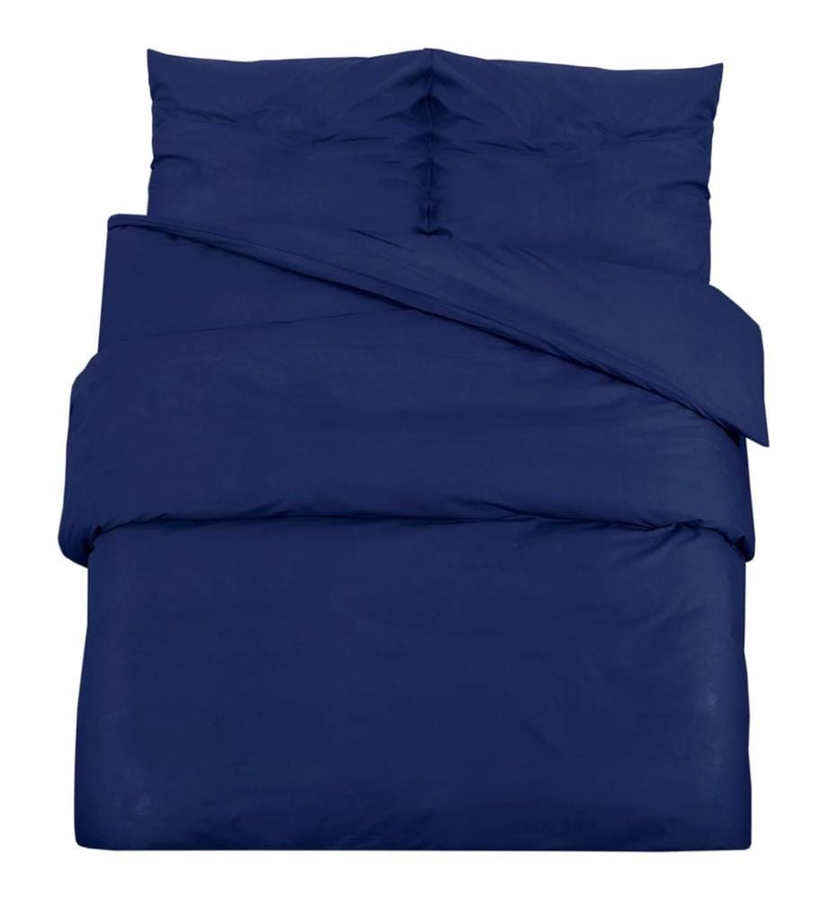 Ensemble de housse de couette Bleu marine 200x220 cm Microfibre
