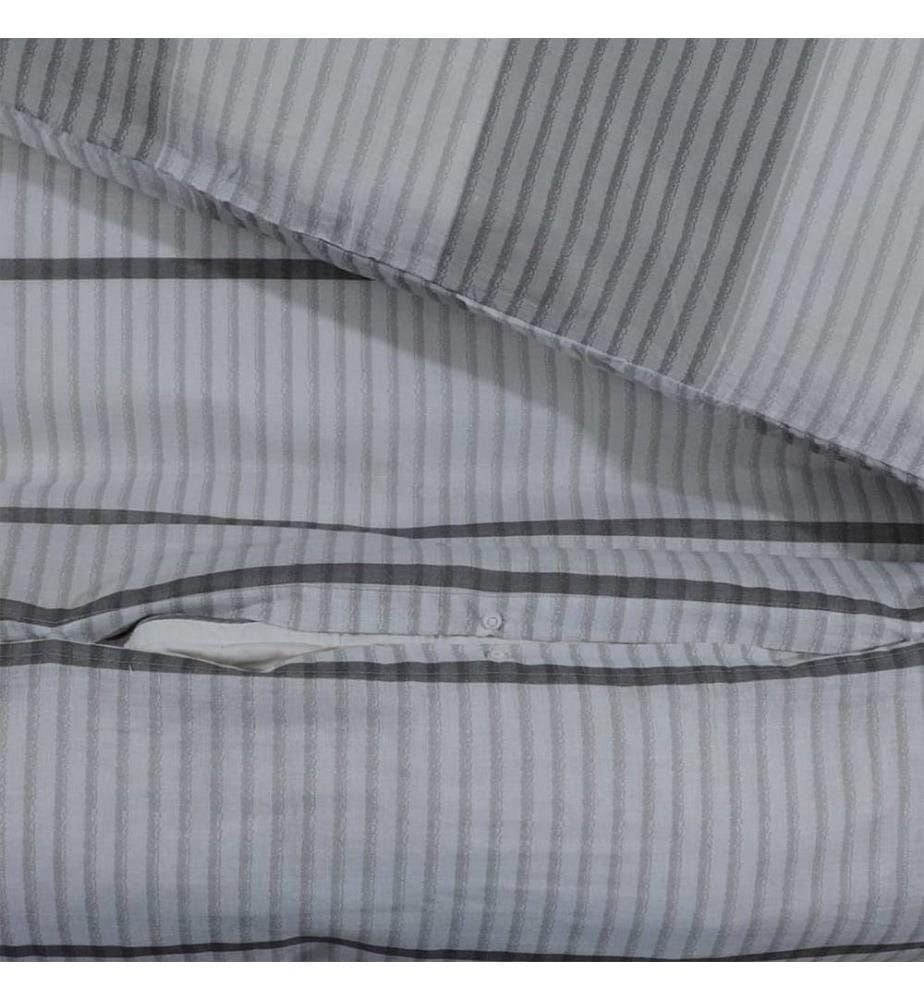 Bettwäsche-Set Grau 140x200 cm Baumwolle