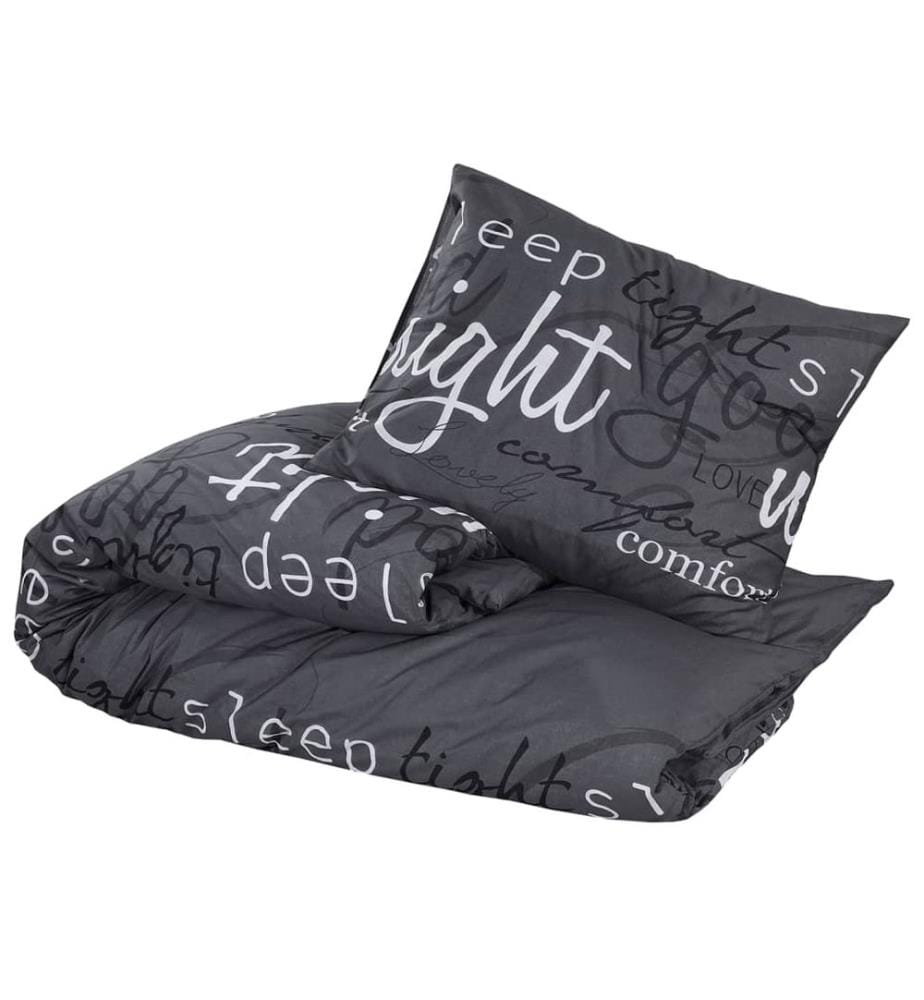 Ensemble de housse de couette Noir 260x240 cm Coton