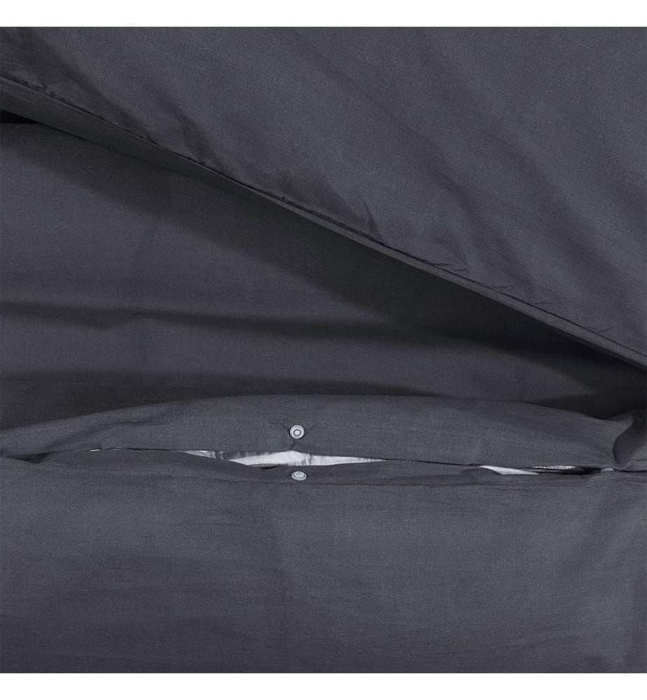 Ensemble de housse de couette Noir 260x240 cm Coton