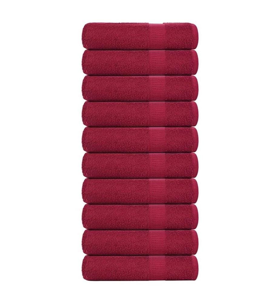 Handtücher FROGN 10 Stk. Bordeaux 50x100 cm 360 g/m²