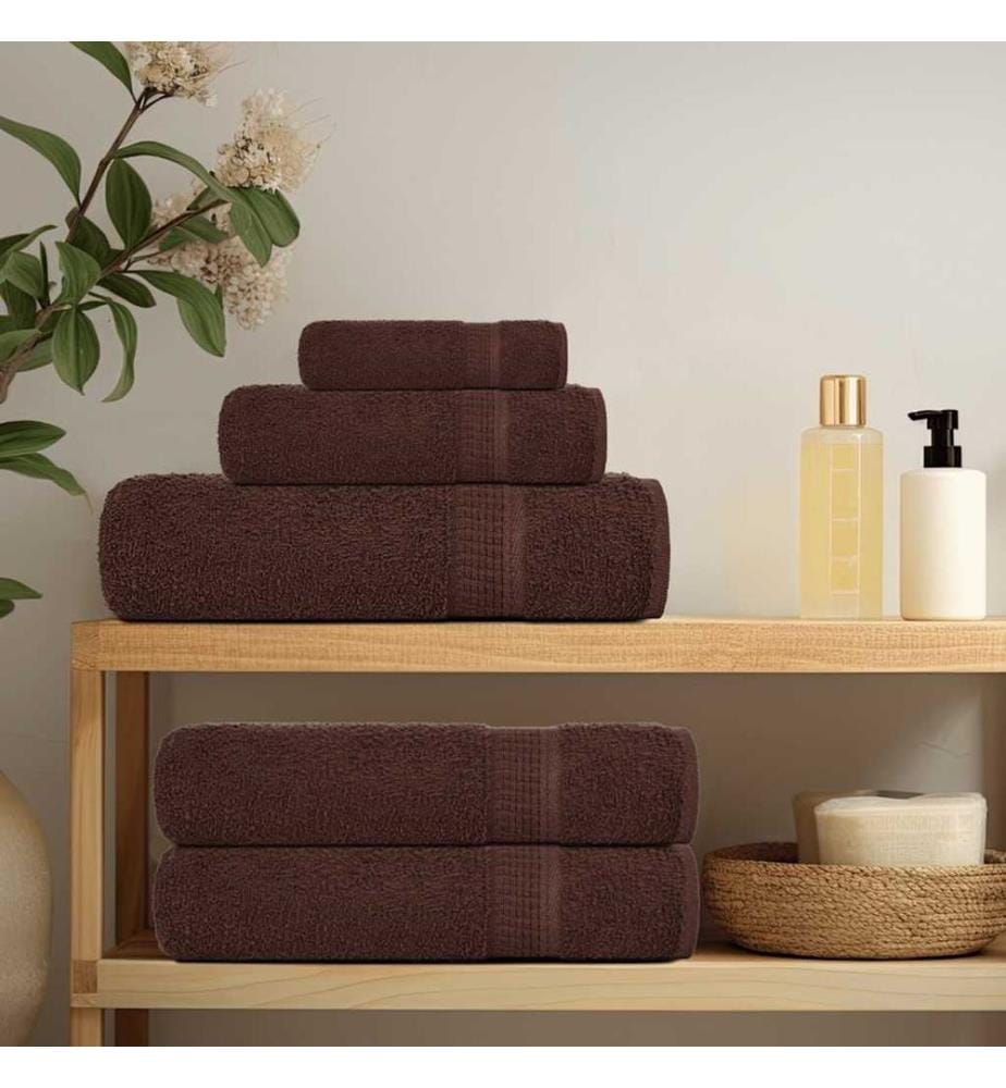 Essuie-mains FROGN 2 pcs marron 50x100 cm 360 g/m²