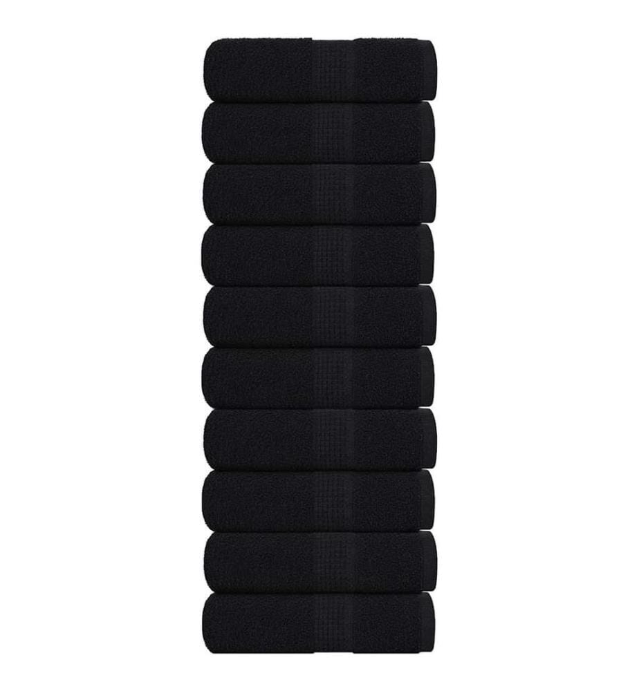 Waschtücher FROGN 10 Stk. Schwarz 30x30 cm 360 g/m²
