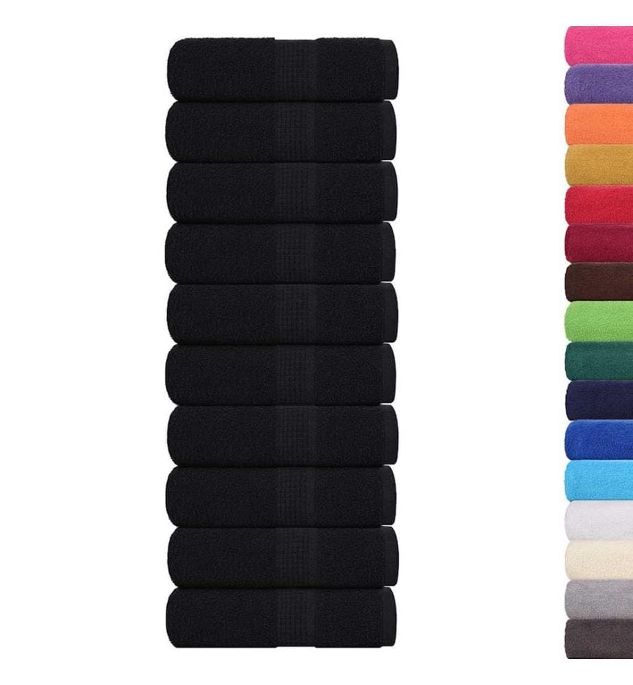 Waschtücher FROGN 10 Stk. Schwarz 30x30 cm 360 g/m²