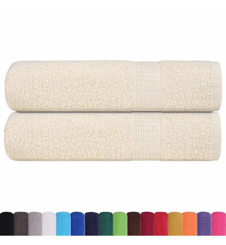 Serviettes de douche FROGN 2 pcs crème 70x140 cm 360 g/m²
