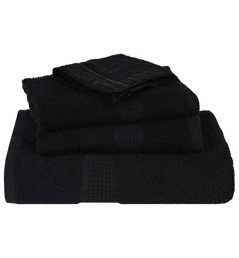 6-tlg. Handtuch-Set FROGN Schwarz 360 g/m²