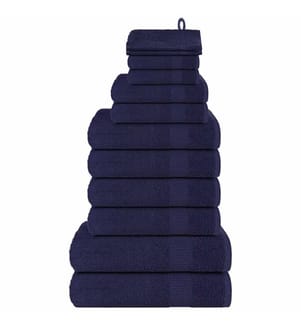 12-tlg. Handtuch-Set FROGN Marineblau 360 g/m²