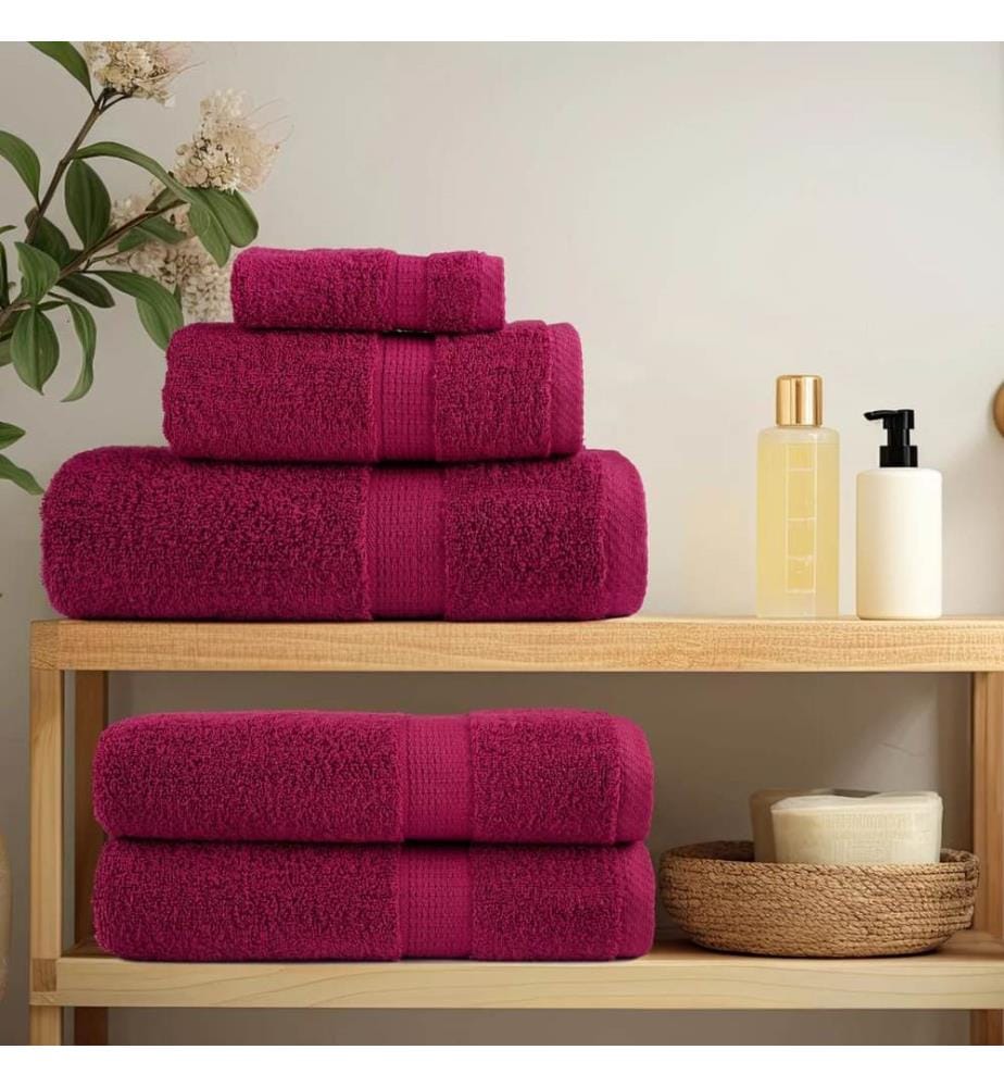 Premium Badetücher SOLUND 10 Stk. Bordeaux 100x150 cm 600 g/m²