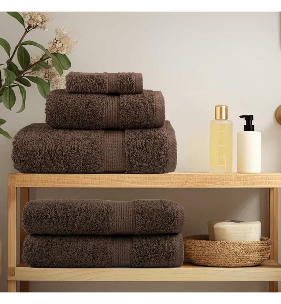 Premium Saunatücher SOLUND 10 Stk. Braun 80x200 cm 600 g/m²