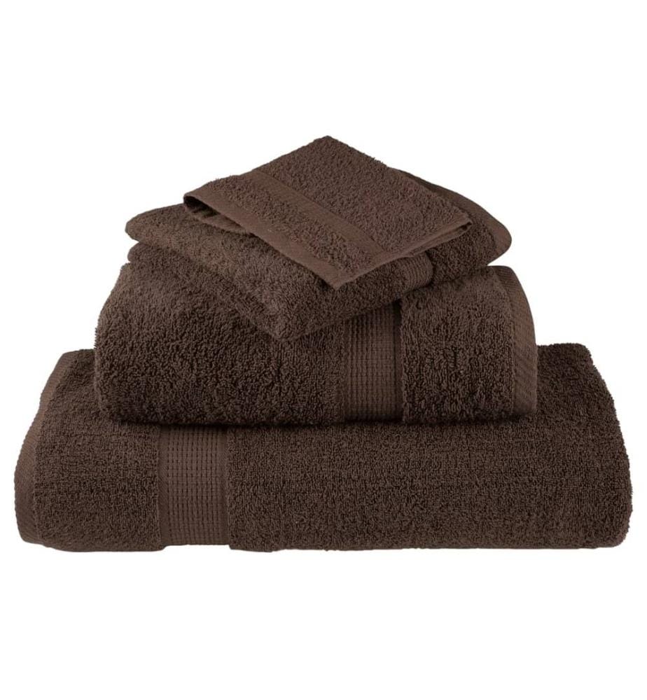 Premium Saunatücher SOLUND 10 Stk. Braun 80x200 cm 600 g/m²