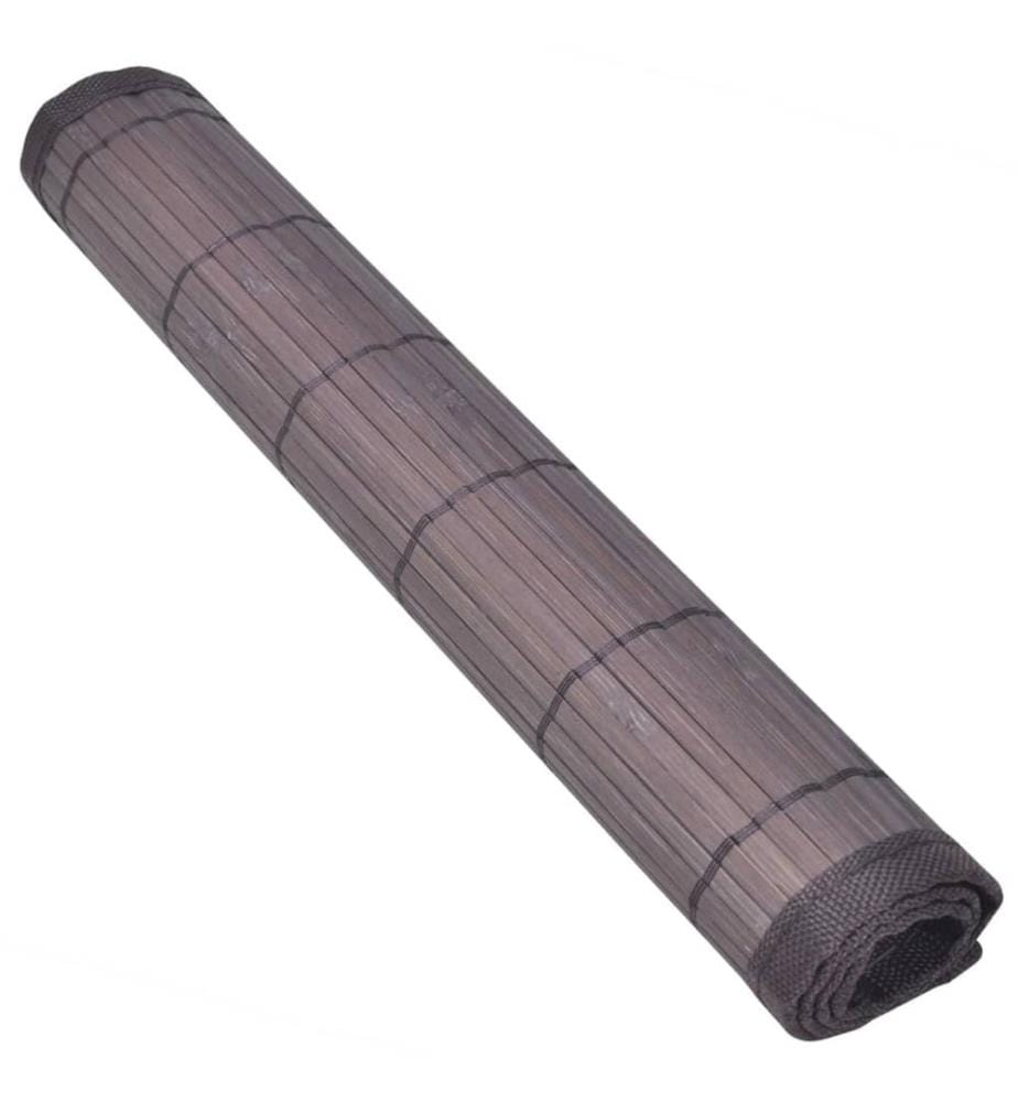 6 Bambus-Platzdeckchen 30 x 45 cm Dunkelbraun