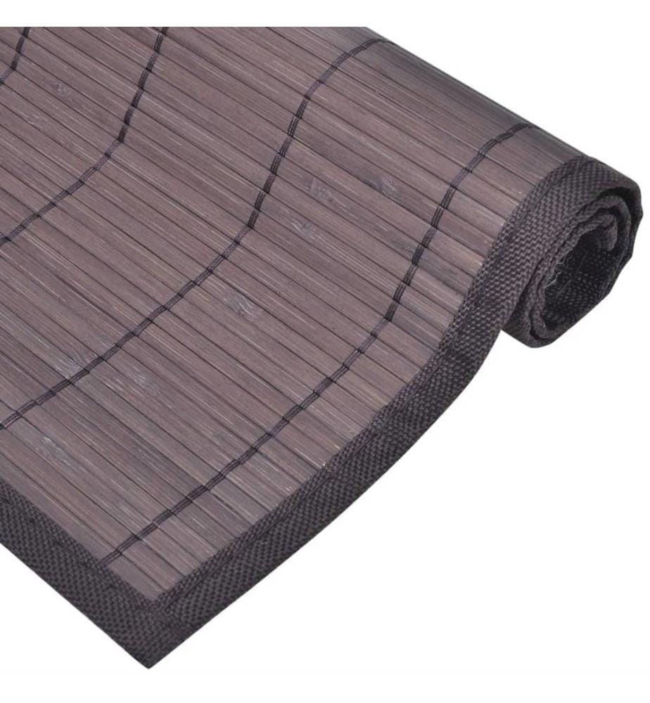6 Bambus-Platzdeckchen 30 x 45 cm Dunkelbraun