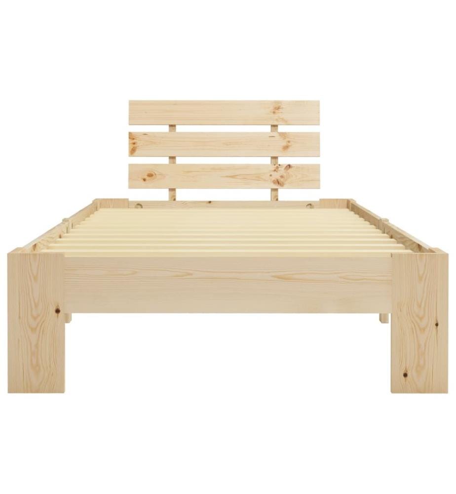 Cadre de lit sans matelas bois massif de pin 100x200 cm