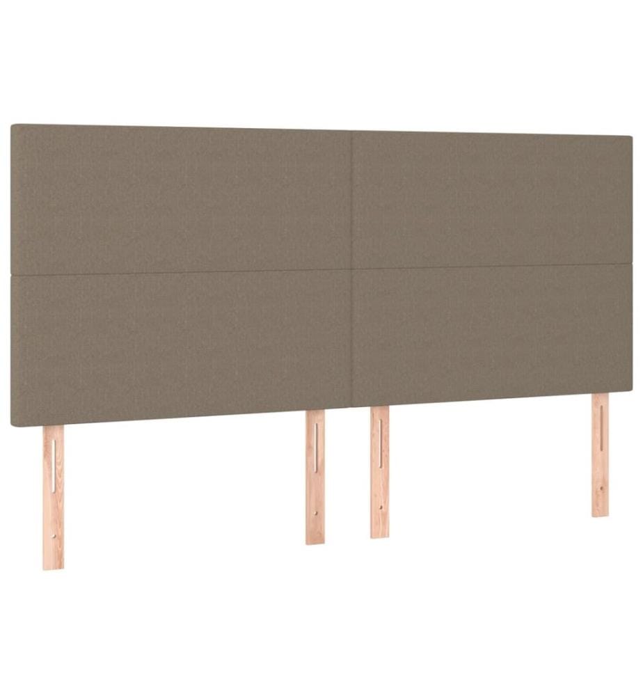 Tête de lit Taupe 180x5x118/128 cm Tissu