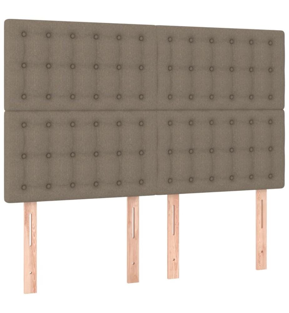 Tête de lit Taupe 144x5x118/128 cm Tissu