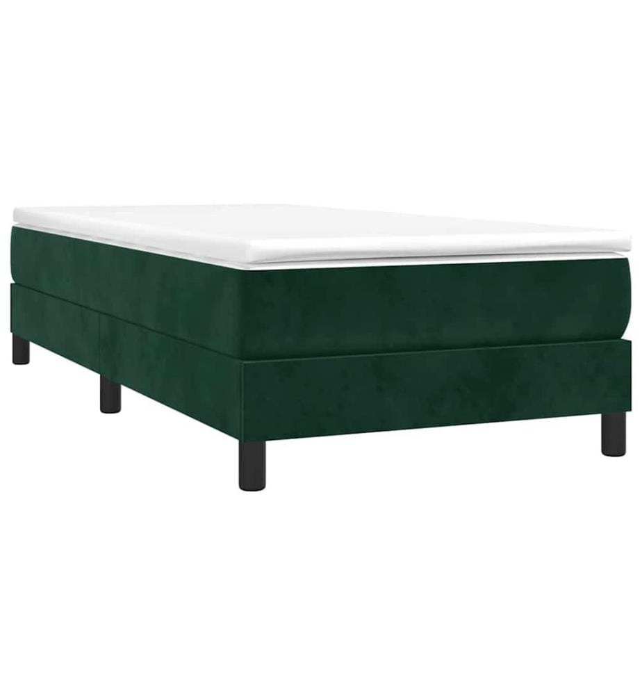 Cadre de lit vert foncé 80x200 cm velours